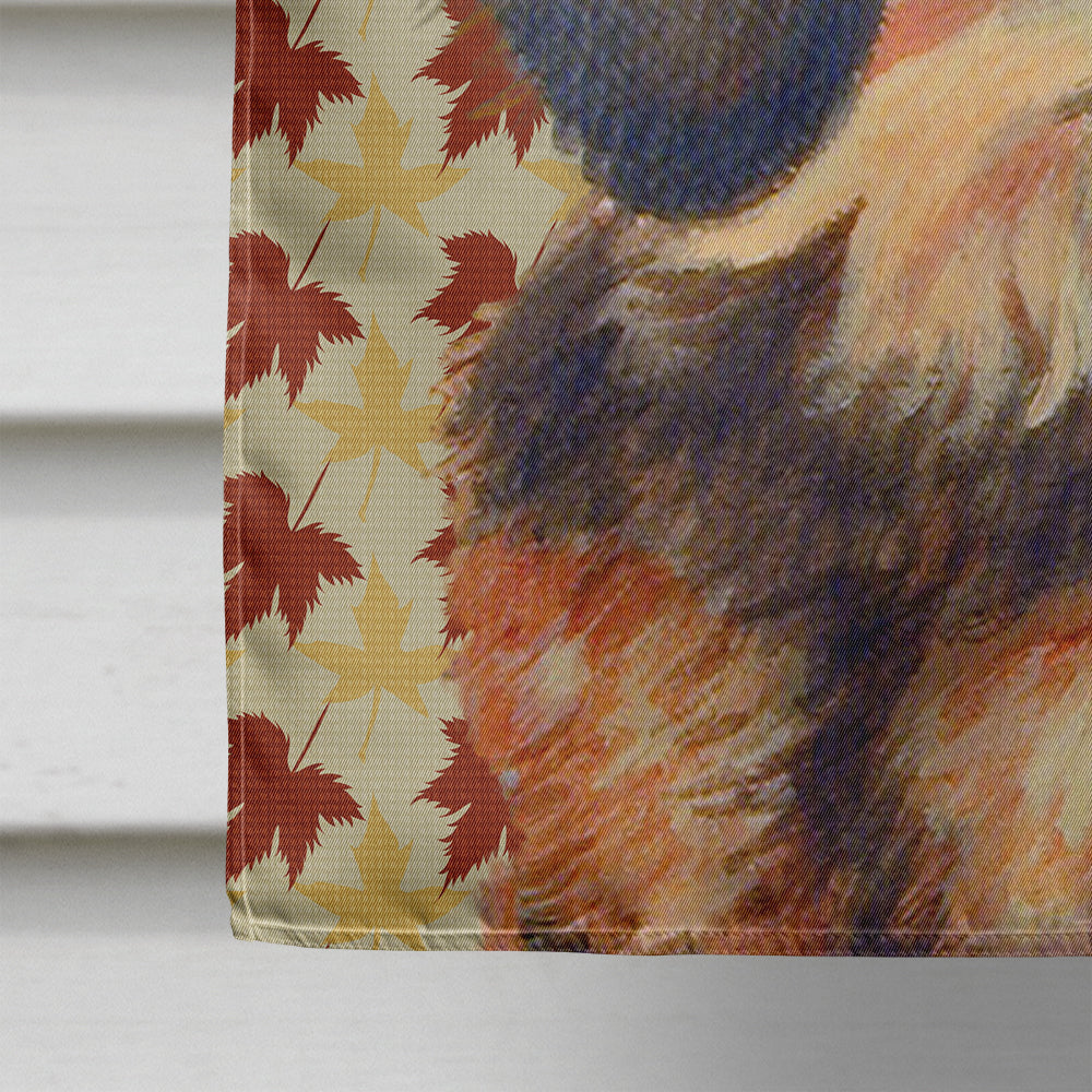 Dachshund Fall Leaves Portrait House Flag 28x40 Porch Sleeve Pole Decorative Outside Yard Banner Artwork Wall Hanging, Polyester
