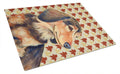 Dachshund Fall Leaves Portrait Cutting Board Tempered Glass Kitchen Cutting Surface, Heat Resistant Chopping, Non-Slip Feet, Food Prep & Serving