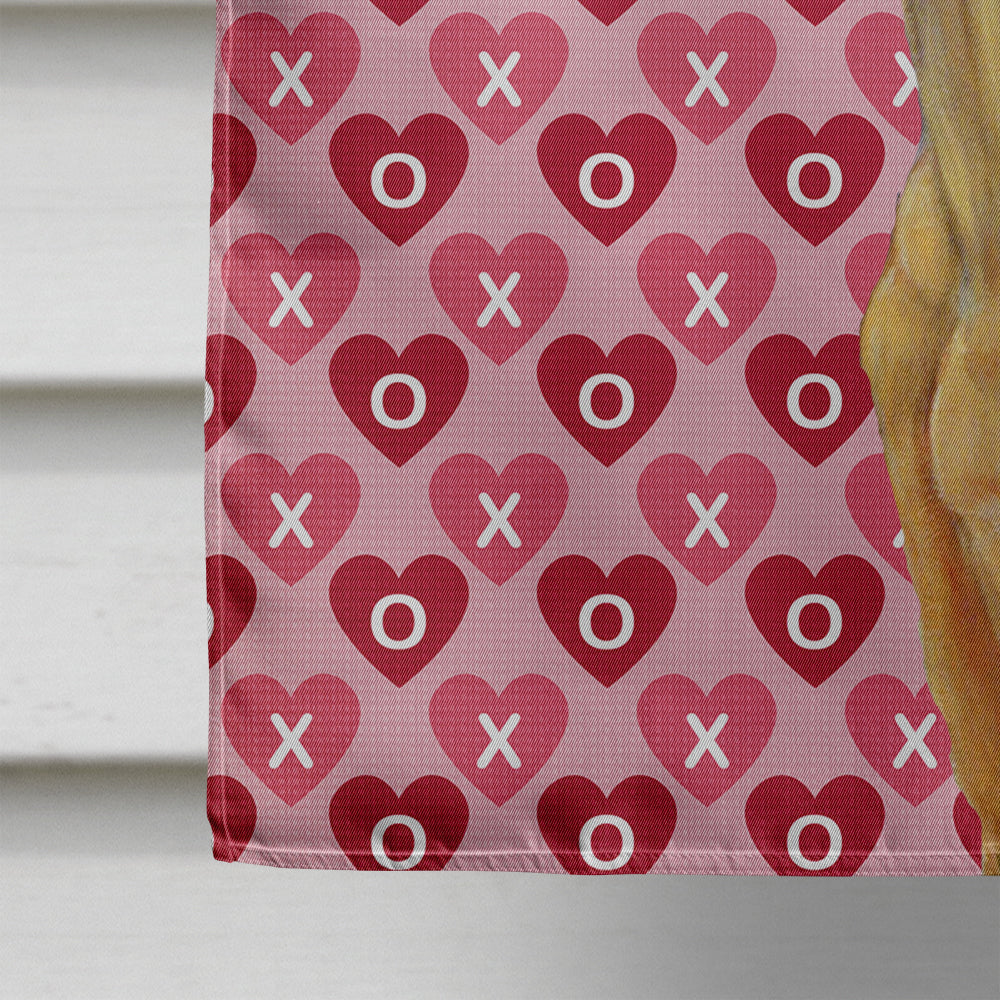 Great Dane Hearts Love and Valentine's Day Portrait House Flag 28x40 Porch Sleeve Pole Decorative Outside Yard Banner Artwork Wall Hanging, Polyester