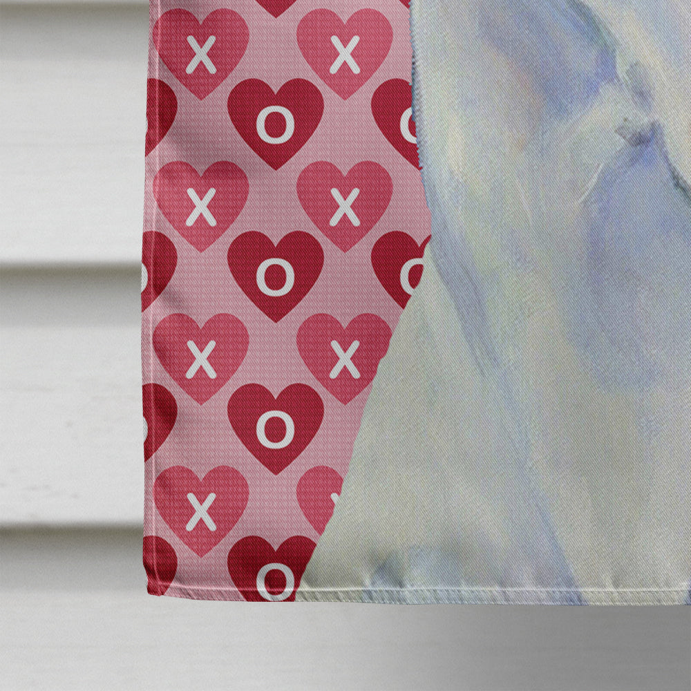 Great Dane Hearts Love and Valentine's Day Portrait House Flag 28x40 Porch Sleeve Pole Decorative Outside Yard Banner Artwork Wall Hanging, Polyester