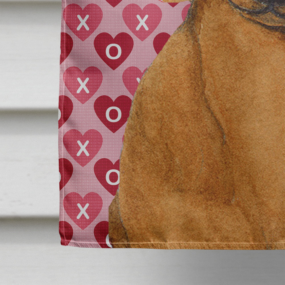 Dachshund Hearts Love and Valentine's Day Portrait House Flag 28x40 Porch Sleeve Pole Decorative Outside Yard Banner Artwork Wall Hanging, Polyester
