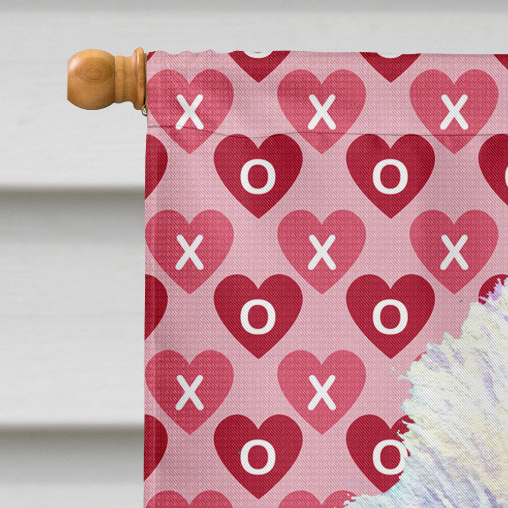 Westie Hearts Love and Valentine's Day Portrait House Flag 28x40 Porch Sleeve Pole Decorative Outside Yard Banner Artwork Wall Hanging, Polyester