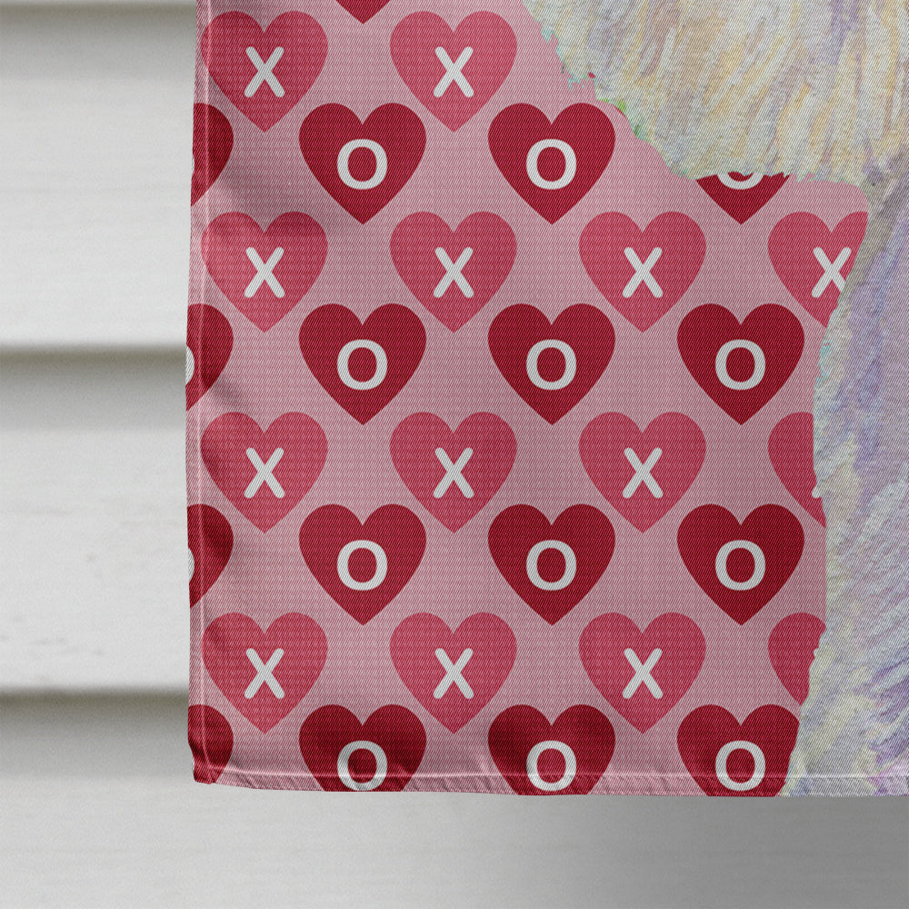 Westie Hearts Love and Valentine's Day Portrait House Flag 28x40 Porch Sleeve Pole Decorative Outside Yard Banner Artwork Wall Hanging, Polyester