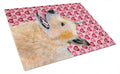 Australian Cattle Dog Hearts Love Valentine's Day Cutting Board Tempered Glass Kitchen Cutting Surface, Heat Resistant Chopping, Non-Slip Feet, Food Prep & Serving