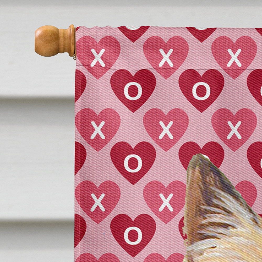 Cairn Terrier Hearts Love and Valentine's Day Portrait House Flag 28x40 Porch Sleeve Pole Decorative Outside Yard Banner Artwork Wall Hanging, Polyester