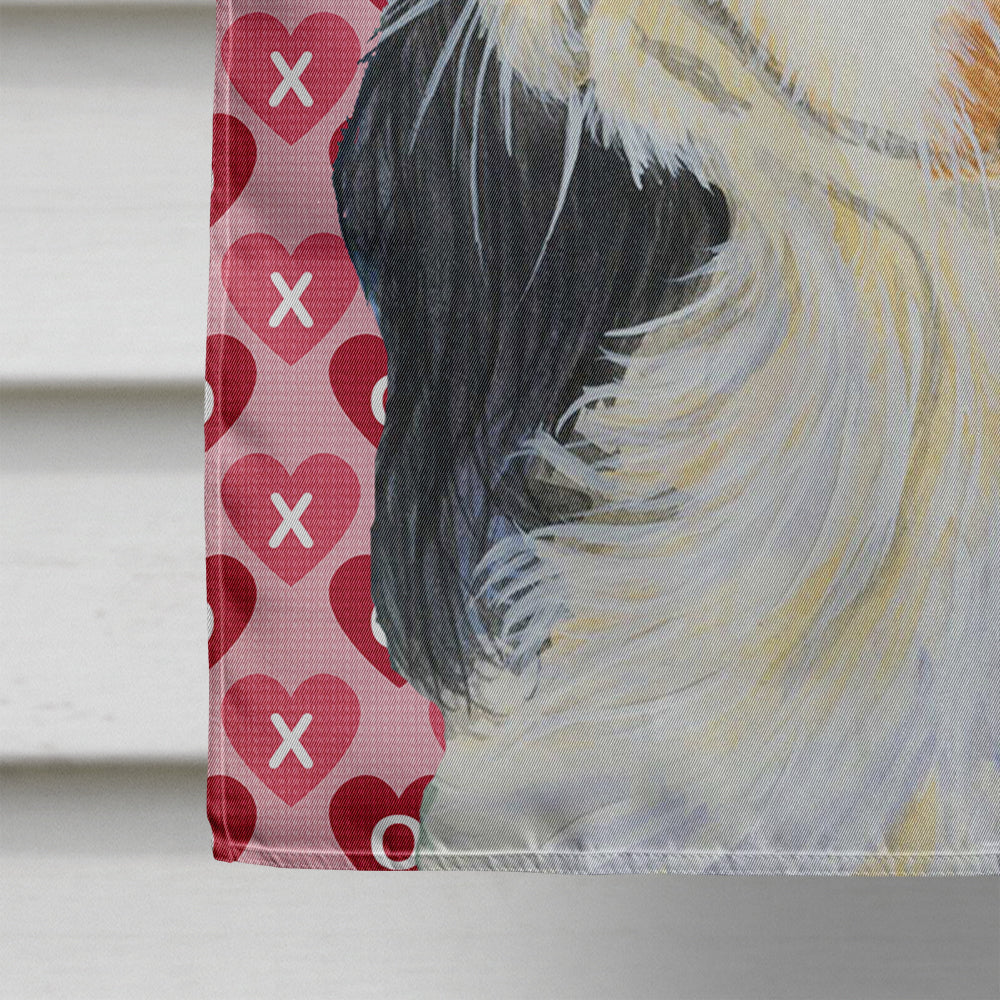 Cavalier Spaniel Hearts Love and Valentine's Day Portrait House Flag 28x40 Porch Sleeve Pole Decorative Outside Yard Banner Artwork Wall Hanging, Polyester