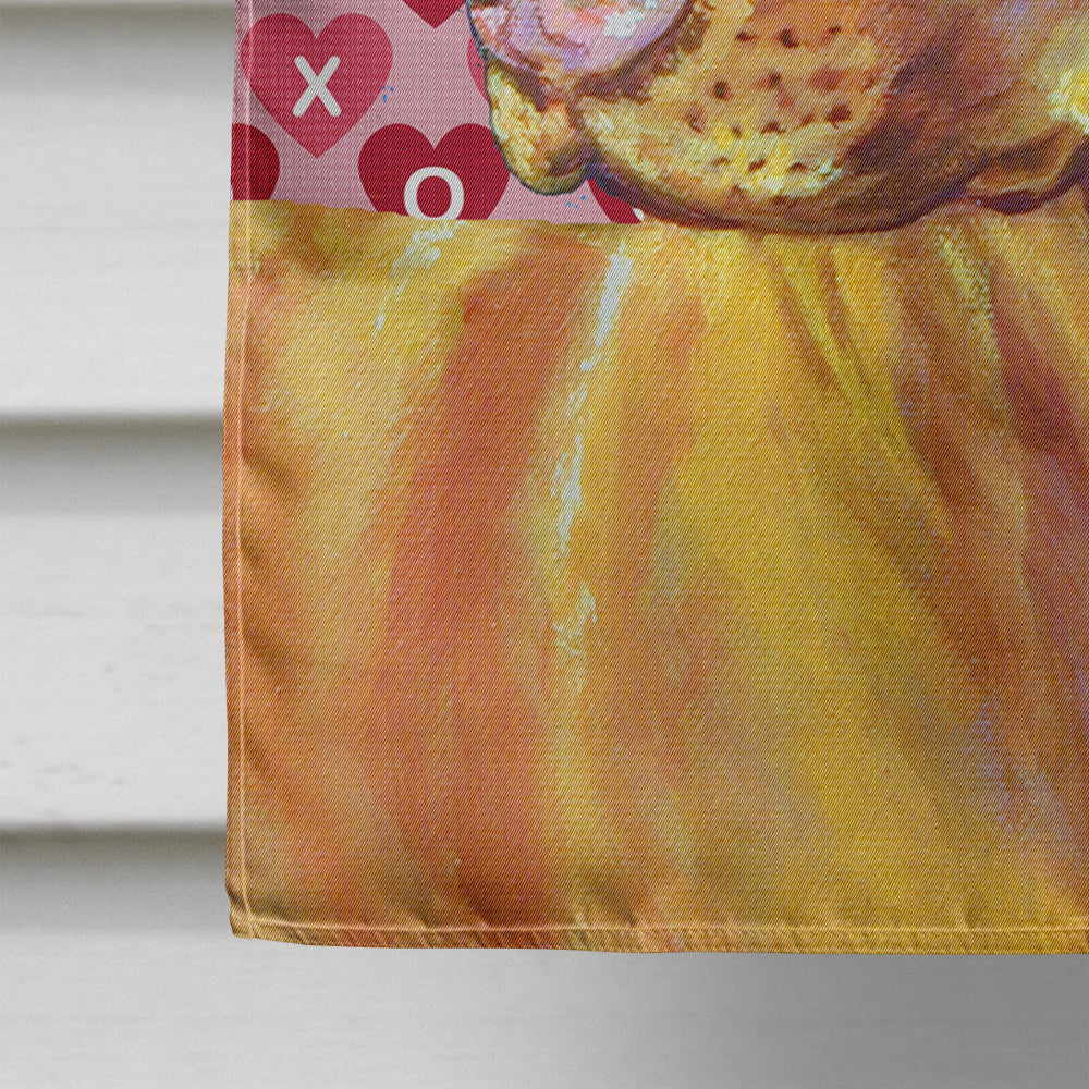 Vizsla Hearts Love and Valentine's Day Portrait House Flag 28x40 Porch Sleeve Pole Decorative Outside Yard Banner Artwork Wall Hanging, Polyester