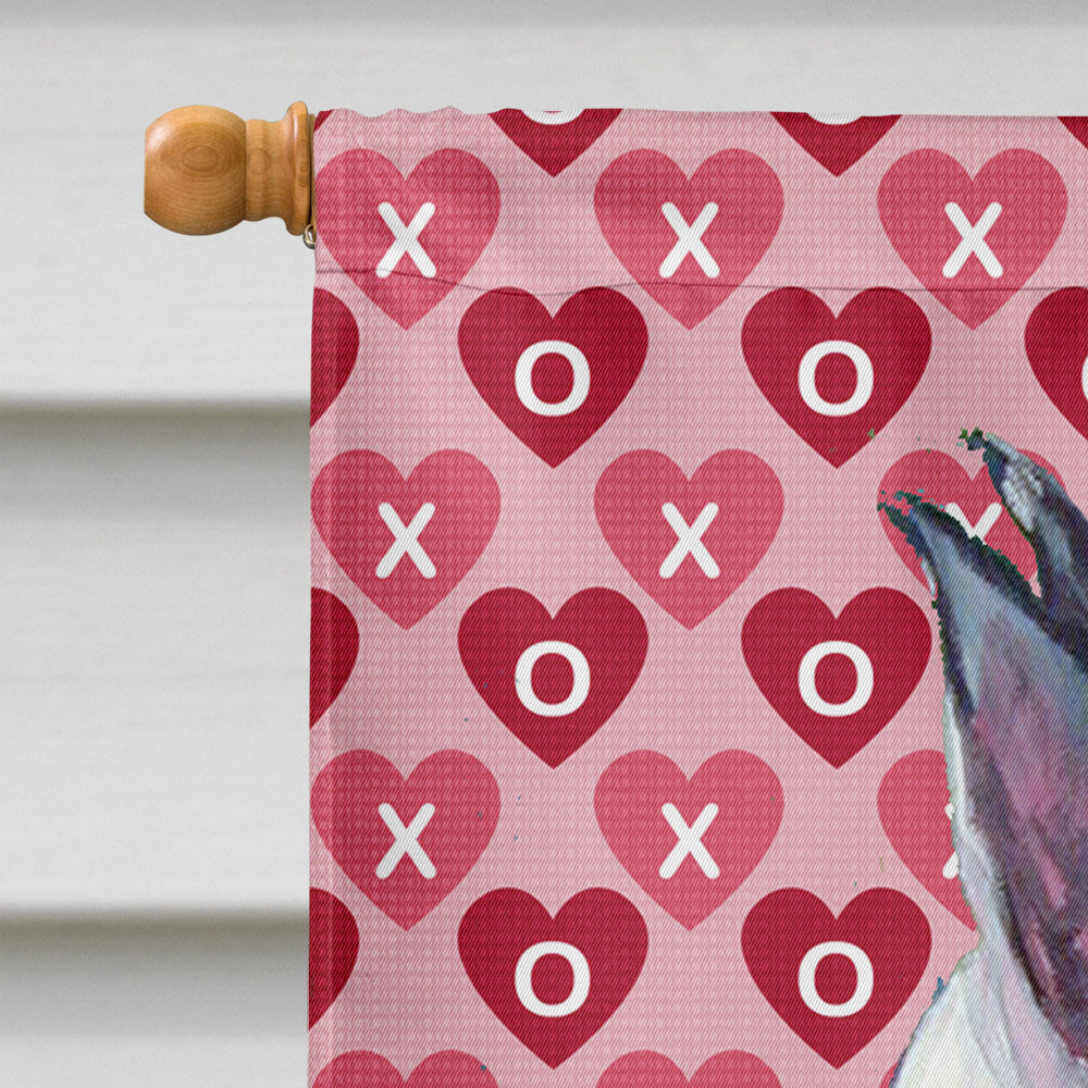Great Dane Hearts Love and Valentine's Day Portrait House Flag 28x40 Porch Sleeve Pole Decorative Outside Yard Banner Artwork Wall Hanging, Polyester