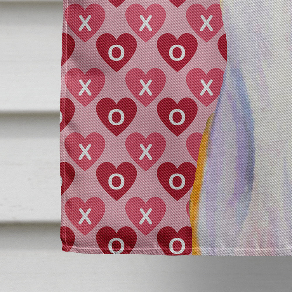 Whippet Hearts Love and Valentine's Day Portrait House Flag 28x40 Porch Sleeve Pole Decorative Outside Yard Banner Artwork Wall Hanging, Polyester