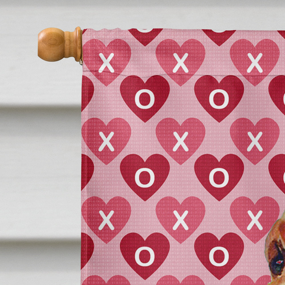 Bloodhound Hearts Love and Valentine's Day Portrait House Flag 28x40 Porch Sleeve Pole Decorative Outside Yard Banner Artwork Wall Hanging, Polyester