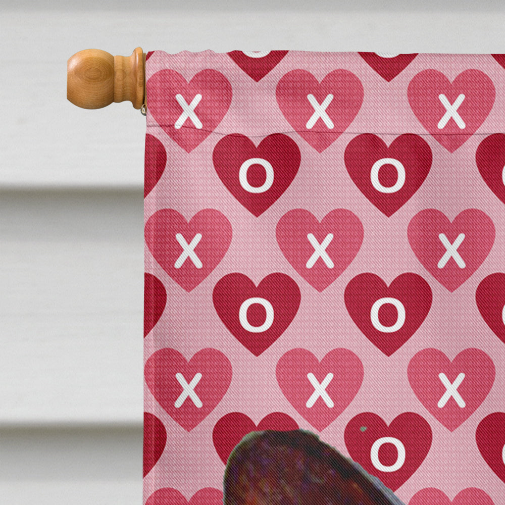 Corgi Hearts Love and Valentine's Day Portrait House Flag 28x40 Porch Sleeve Pole Decorative Outside Yard Banner Artwork Wall Hanging, Polyester