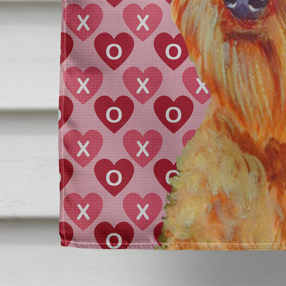 Airedale Hearts Love and Valentine's Day Portrait House Flag 28x40 Porch Sleeve Pole Decorative Outside Yard Banner Artwork Wall Hanging, Polyester