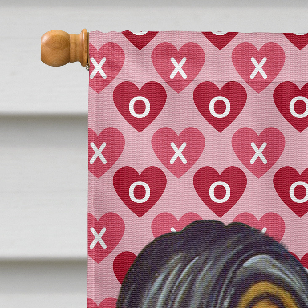 Papillon Hearts Love and Valentine's Day Portrait House Flag 28x40 Porch Sleeve Pole Decorative Outside Yard Banner Artwork Wall Hanging, Polyester