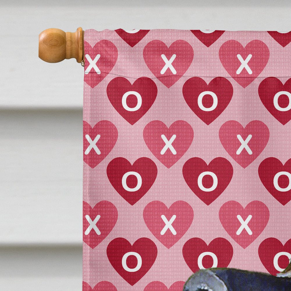 Leonberger Hearts Love and Valentine's Day Portrait House Flag 28x40 Porch Sleeve Pole Decorative Outside Yard Banner Artwork Wall Hanging, Polyester