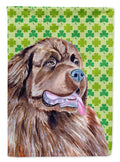 Newfoundland St. Patrick's Day Shamrock Portrait House Flag 28x40 Porch Sleeve Pole Decorative Outside Yard Banner Artwork Wall Hanging, Polyester