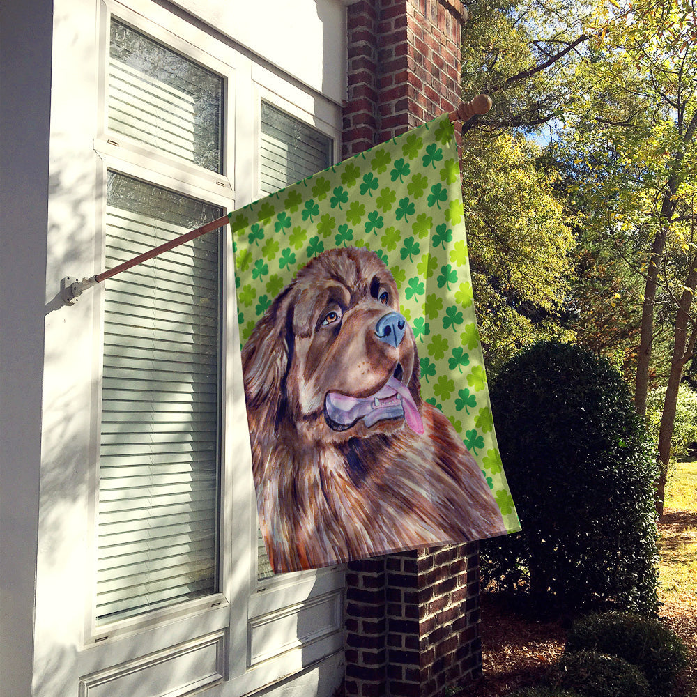 Newfoundland St. Patrick's Day Shamrock Portrait House Flag 28x40 Porch Sleeve Pole Decorative Outside Yard Banner Artwork Wall Hanging, Polyester