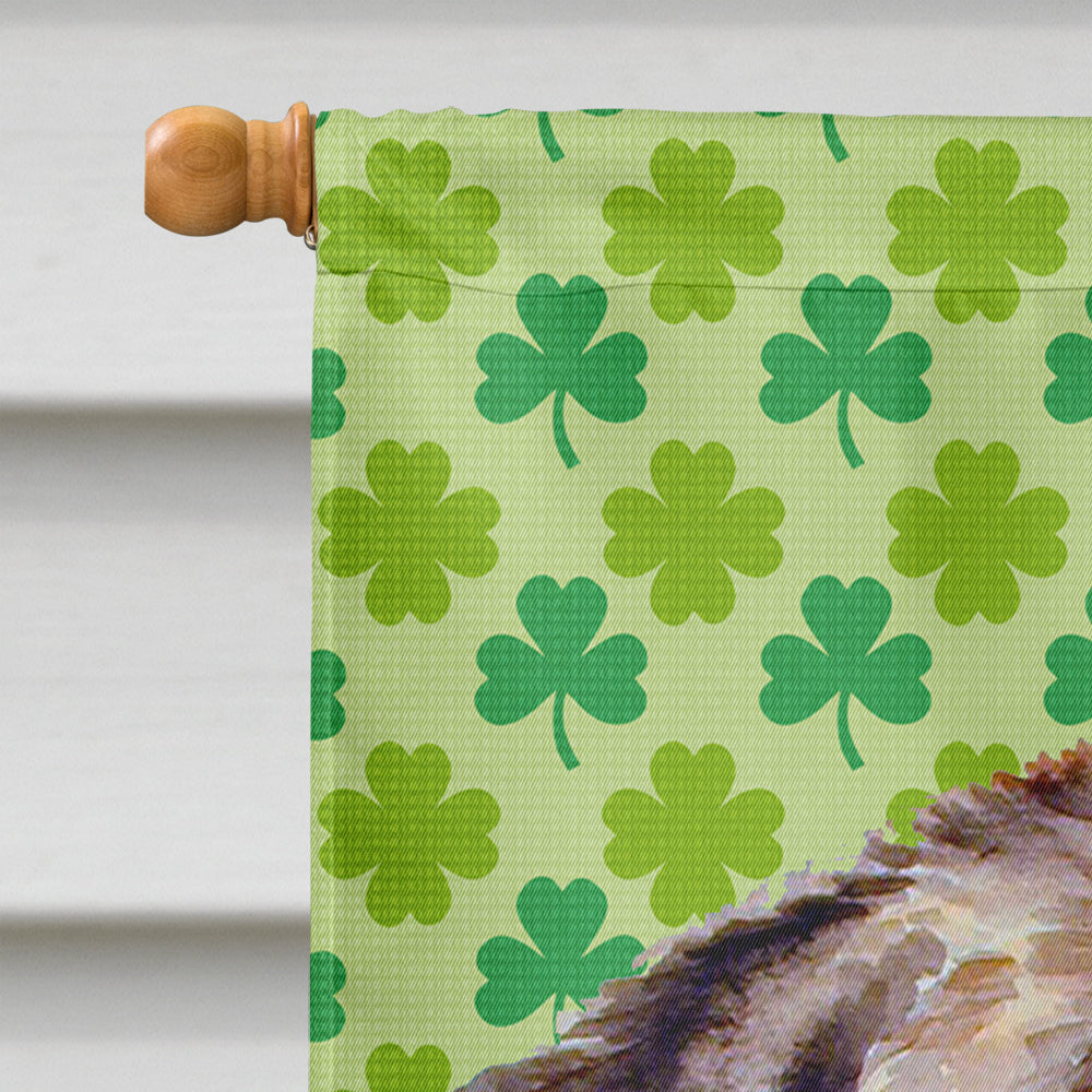 Newfoundland St. Patrick's Day Shamrock Portrait House Flag 28x40 Porch Sleeve Pole Decorative Outside Yard Banner Artwork Wall Hanging, Polyester