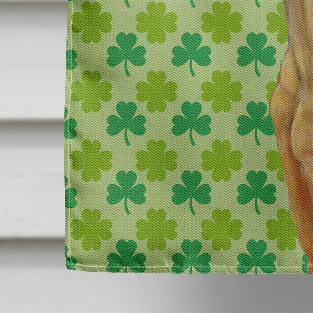 Great Dane St. Patrick's Day Shamrock Portrait House Flag 28x40 Porch Sleeve Pole Decorative Outside Yard Banner Artwork Wall Hanging, Polyester