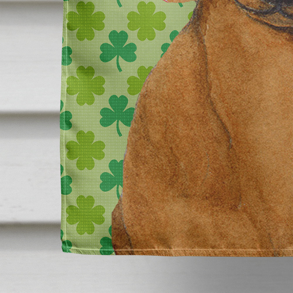 Dachshund St. Patrick's Day Shamrock Portrait House Flag 28x40 Porch Sleeve Pole Decorative Outside Yard Banner Artwork Wall Hanging, Polyester