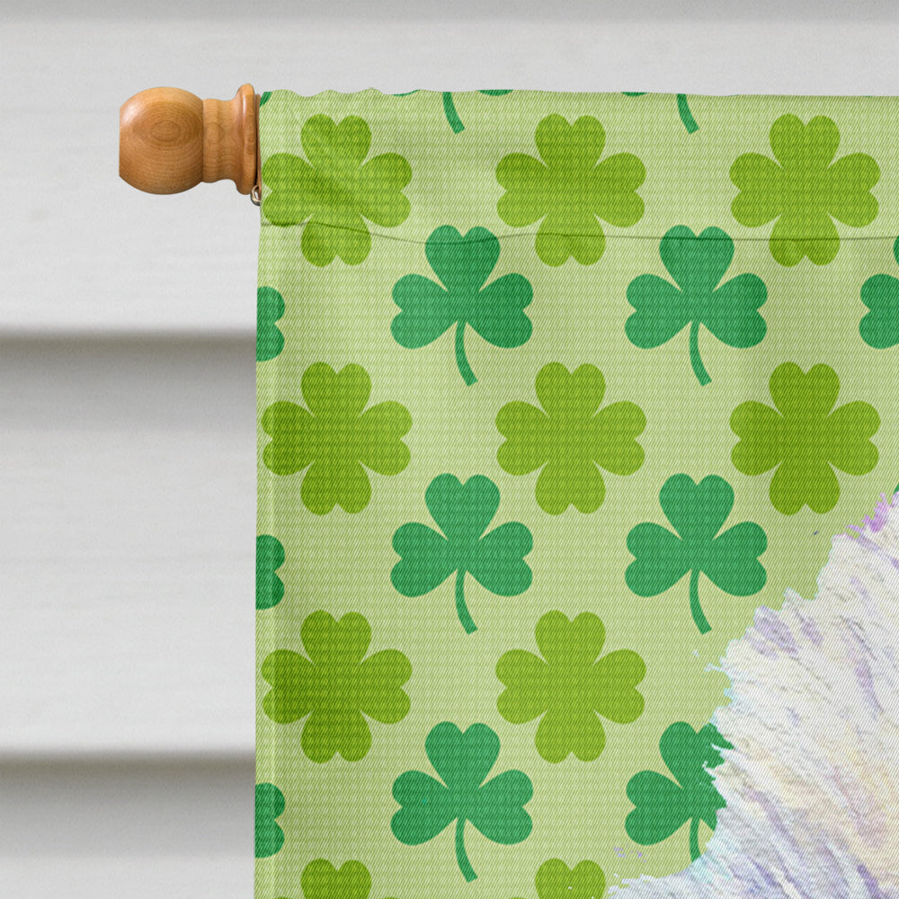 Westie St. Patrick's Day Shamrock Portrait House Flag 28x40 Porch Sleeve Pole Decorative Outside Yard Banner Artwork Wall Hanging, Polyester