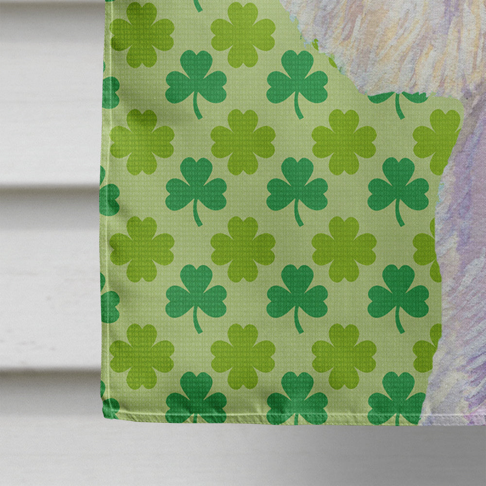 Westie St. Patrick's Day Shamrock Portrait House Flag 28x40 Porch Sleeve Pole Decorative Outside Yard Banner Artwork Wall Hanging, Polyester