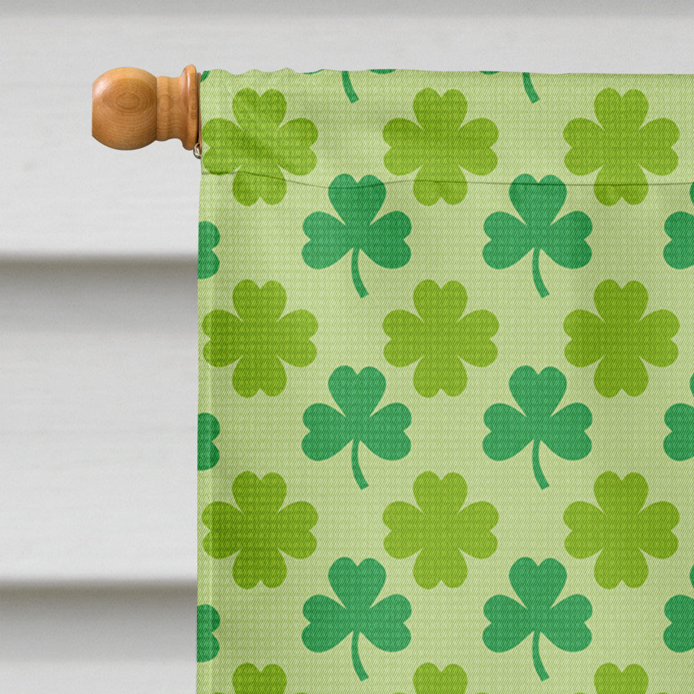 Australian Cattle Dog St. Patrick's Day Shamrock House Flag 28x40 Porch Sleeve Pole Decorative Outside Yard Banner Artwork Wall Hanging, Polyester