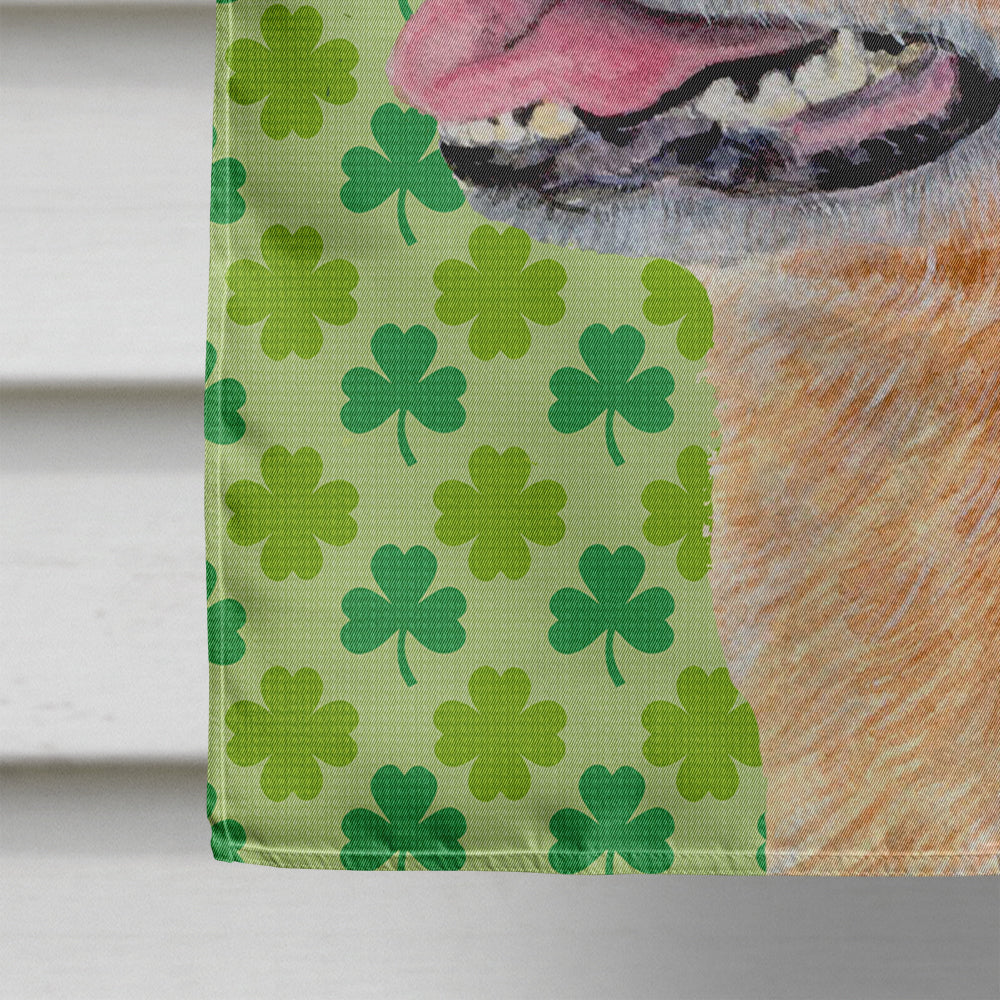 Australian Cattle Dog St. Patrick's Day Shamrock House Flag 28x40 Porch Sleeve Pole Decorative Outside Yard Banner Artwork Wall Hanging, Polyester