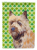 Cairn Terrier St. Patrick's Day Shamrock Portrait House Flag 28x40 Porch Sleeve Pole Decorative Outside Yard Banner Artwork Wall Hanging, Polyester