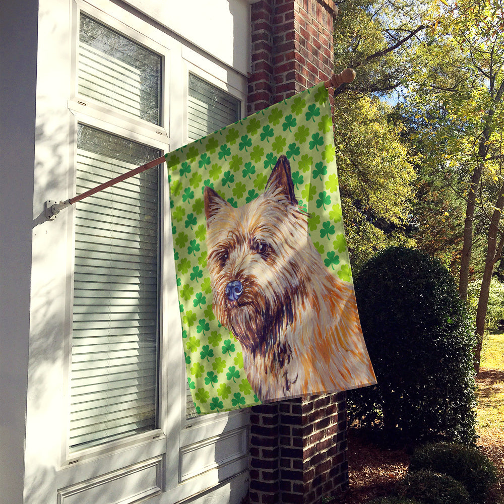 Cairn Terrier St. Patrick's Day Shamrock Portrait House Flag 28x40 Porch Sleeve Pole Decorative Outside Yard Banner Artwork Wall Hanging, Polyester