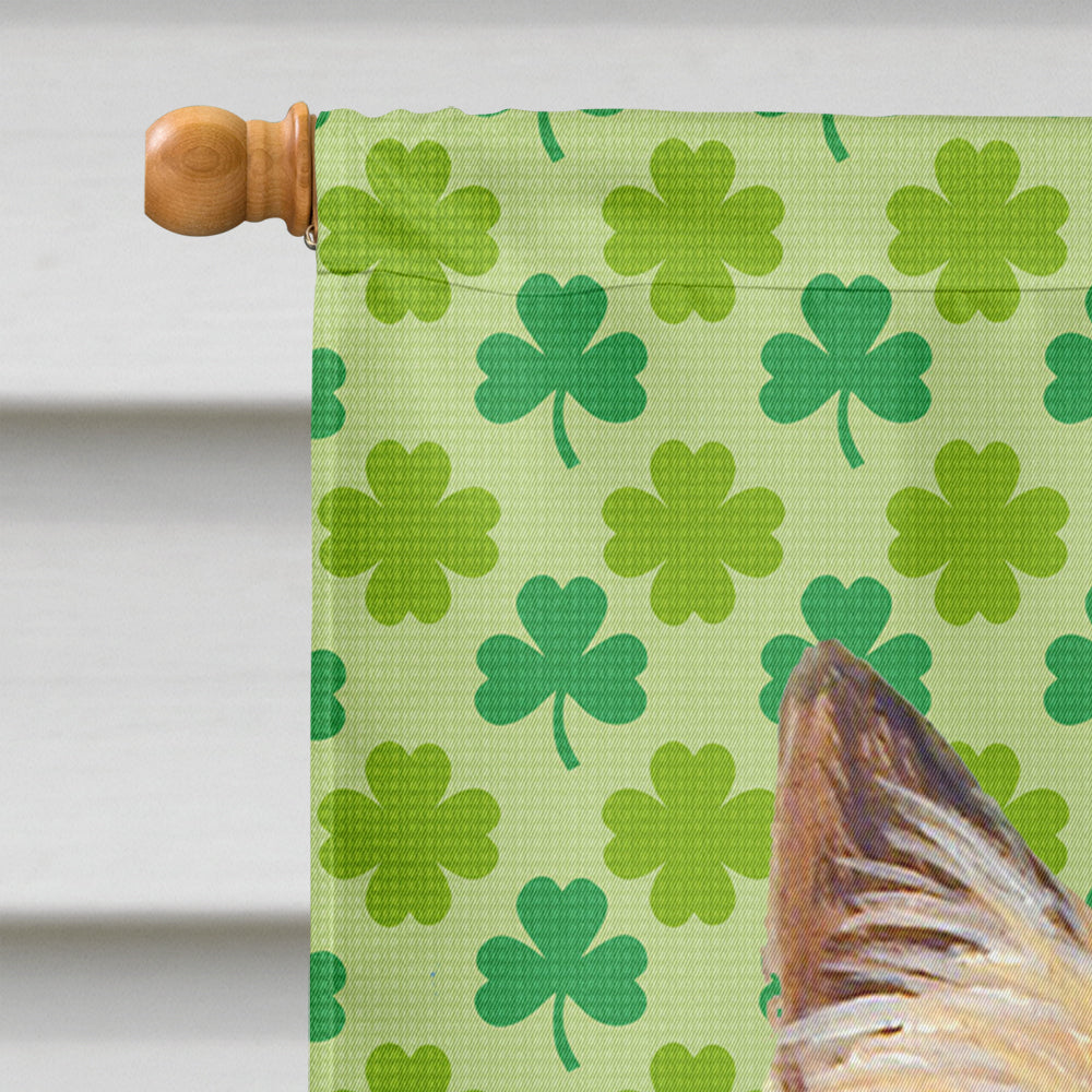 Cairn Terrier St. Patrick's Day Shamrock Portrait House Flag 28x40 Porch Sleeve Pole Decorative Outside Yard Banner Artwork Wall Hanging, Polyester