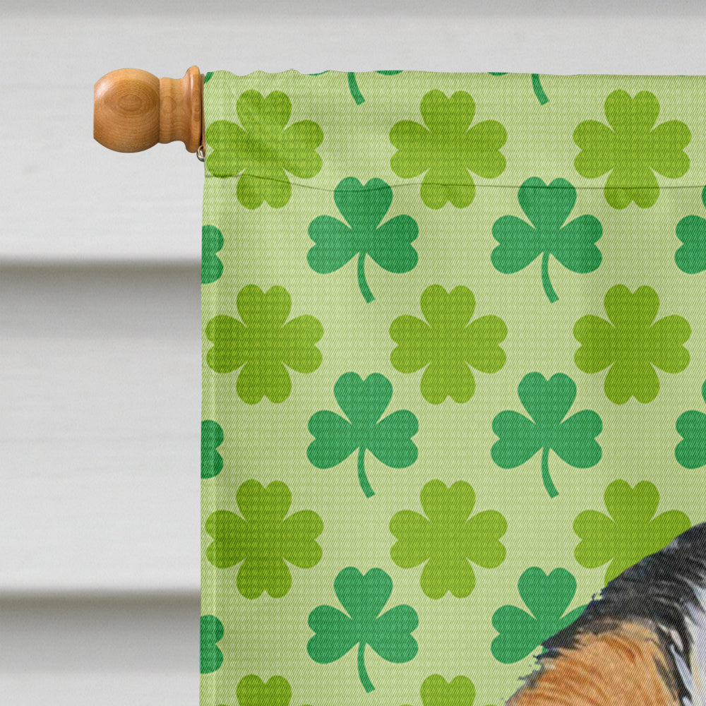 Cavalier Spaniel St. Patrick's Day Shamrock Portrait House Flag 28x40 Porch Sleeve Pole Decorative Outside Yard Banner Artwork Wall Hanging, Polyester