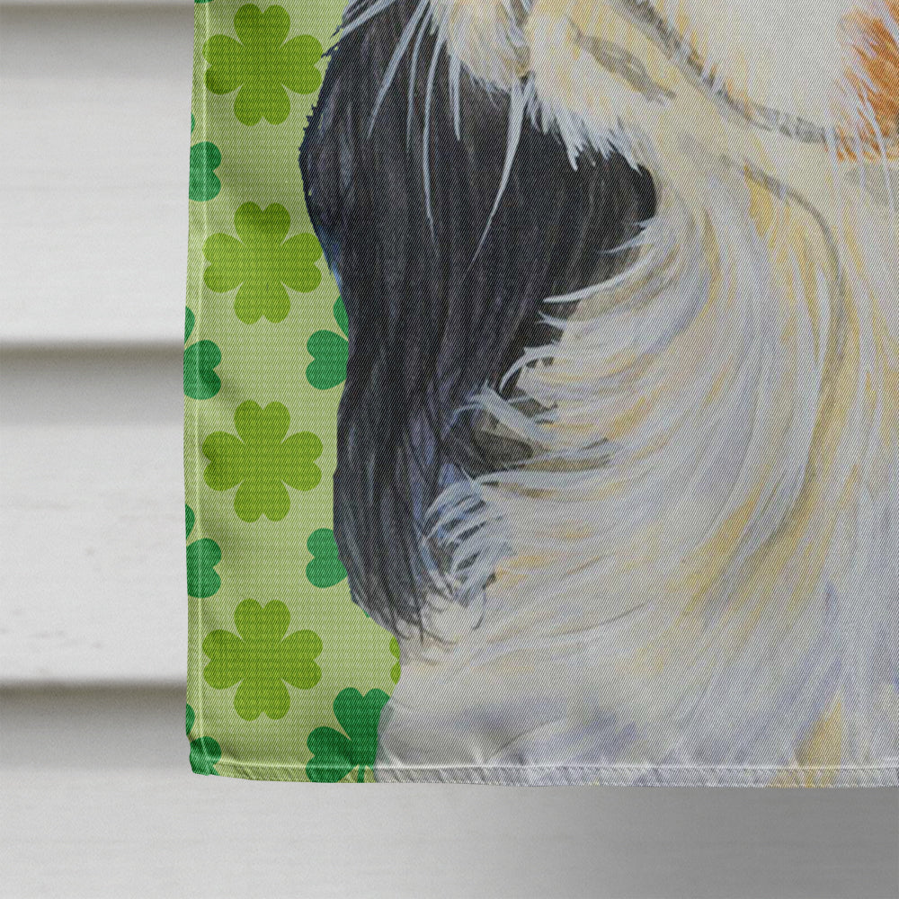 Cavalier Spaniel St. Patrick's Day Shamrock Portrait House Flag 28x40 Porch Sleeve Pole Decorative Outside Yard Banner Artwork Wall Hanging, Polyester