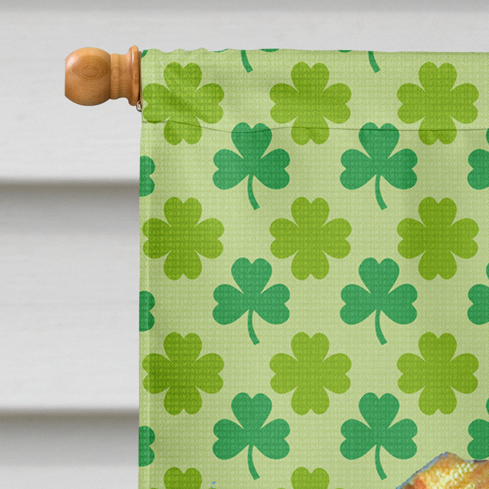 Vizsla St. Patrick's Day Shamrock Portrait House Flag 28x40 Porch Sleeve Pole Decorative Outside Yard Banner Artwork Wall Hanging, Polyester