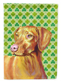Vizsla St. Patrick's Day Shamrock Portrait House Flag 28x40 Porch Sleeve Pole Decorative Outside Yard Banner Artwork Wall Hanging, Polyester