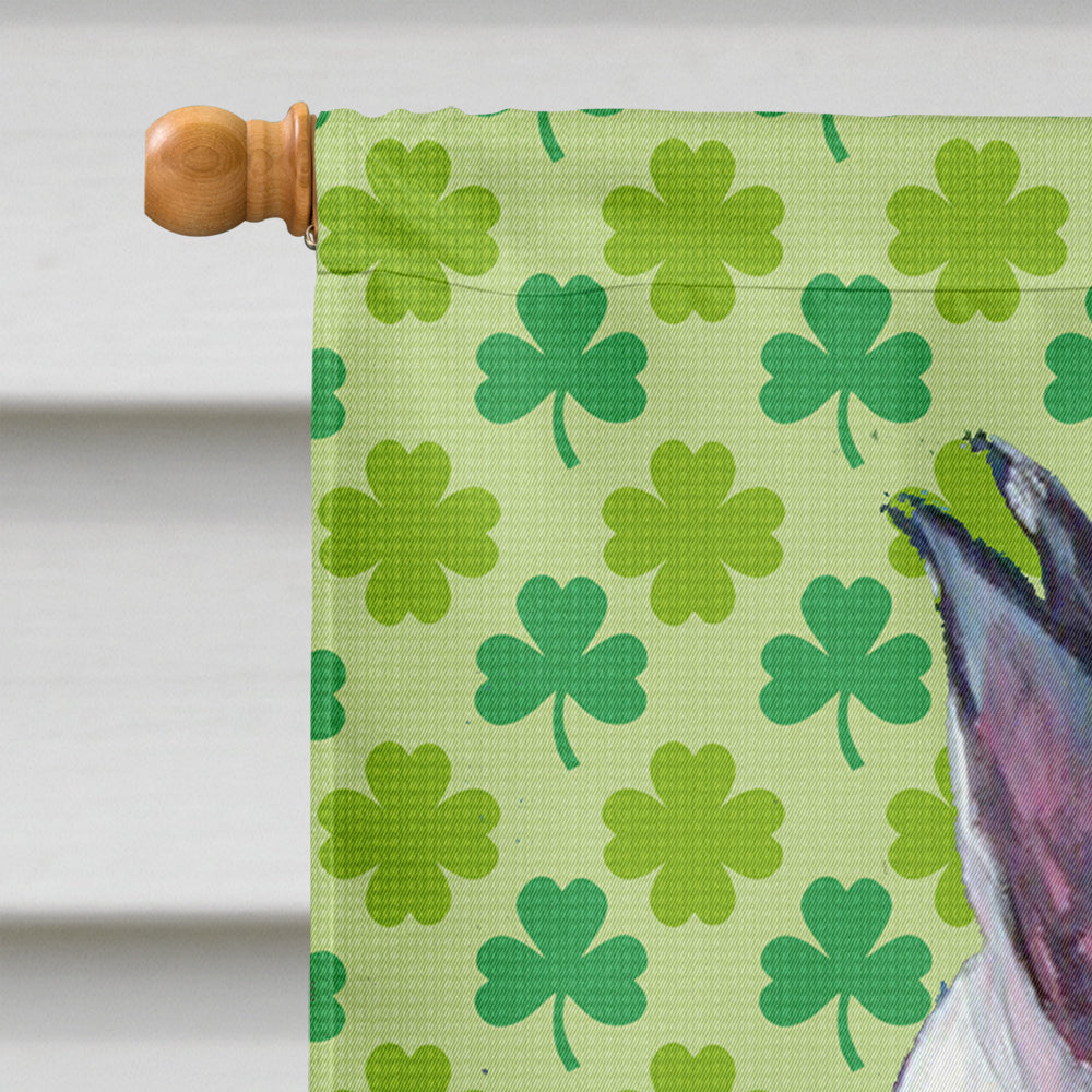 Great Dane St. Patrick's Day Shamrock Portrait House Flag 28x40 Porch Sleeve Pole Decorative Outside Yard Banner Artwork Wall Hanging, Polyester