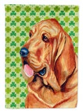 Bloodhound St. Patrick's Day Shamrock Portrait House Flag 28x40 Porch Sleeve Pole Decorative Outside Yard Banner Artwork Wall Hanging, Polyester