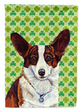 Corgi St. Patrick's Day Shamrock Portrait House Flag 28x40 Porch Sleeve Pole Decorative Outside Yard Banner Artwork Wall Hanging, Polyester