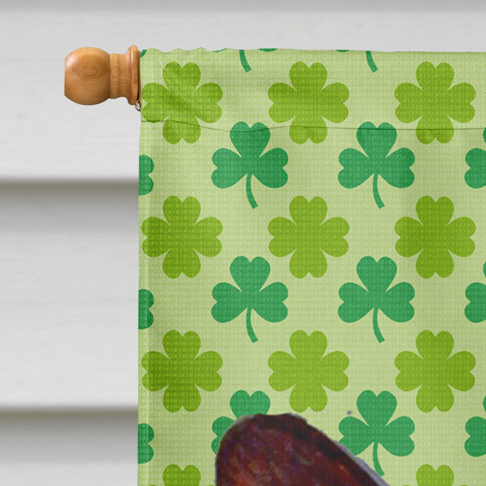 Corgi St. Patrick's Day Shamrock Portrait House Flag 28x40 Porch Sleeve Pole Decorative Outside Yard Banner Artwork Wall Hanging, Polyester