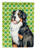 Bernese Mountain Dog St. Patrick's Day Shamrock Portrait House Flag 28x40 Porch Sleeve Pole Decorative Outside Yard Banner Artwork Wall Hanging, Polyester