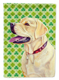 Labrador St. Patrick's Day Shamrock Portrait House Flag 28x40 Porch Sleeve Pole Decorative Outside Yard Banner Artwork Wall Hanging, Polyester