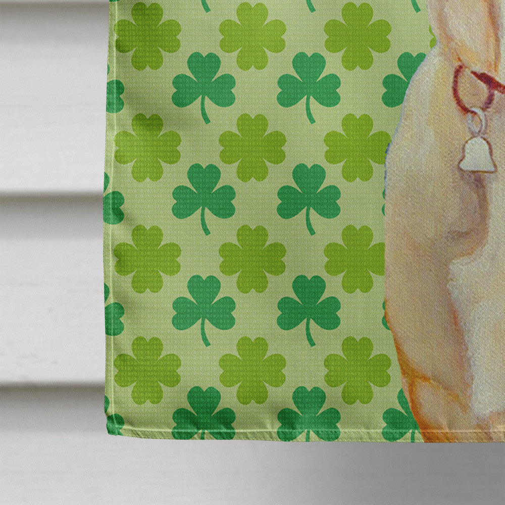 Labrador St. Patrick's Day Shamrock Portrait House Flag 28x40 Porch Sleeve Pole Decorative Outside Yard Banner Artwork Wall Hanging, Polyester