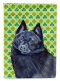 Schipperke St. Patrick's Day Shamrock Portrait House Flag 28x40 Porch Sleeve Pole Decorative Outside Yard Banner Artwork Wall Hanging, Polyester