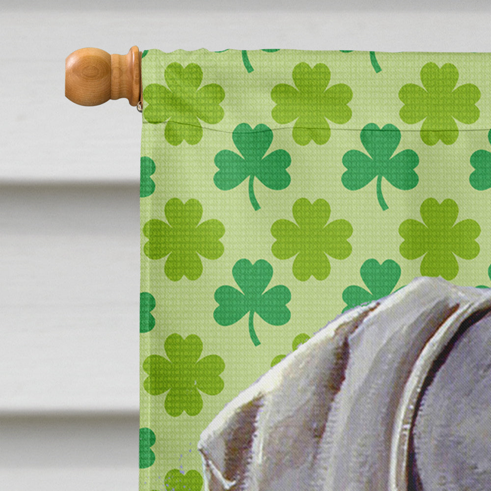 Weimaraner St. Patrick's Day Shamrock Portrait House Flag 28x40 Porch Sleeve Pole Decorative Outside Yard Banner Artwork Wall Hanging, Polyester