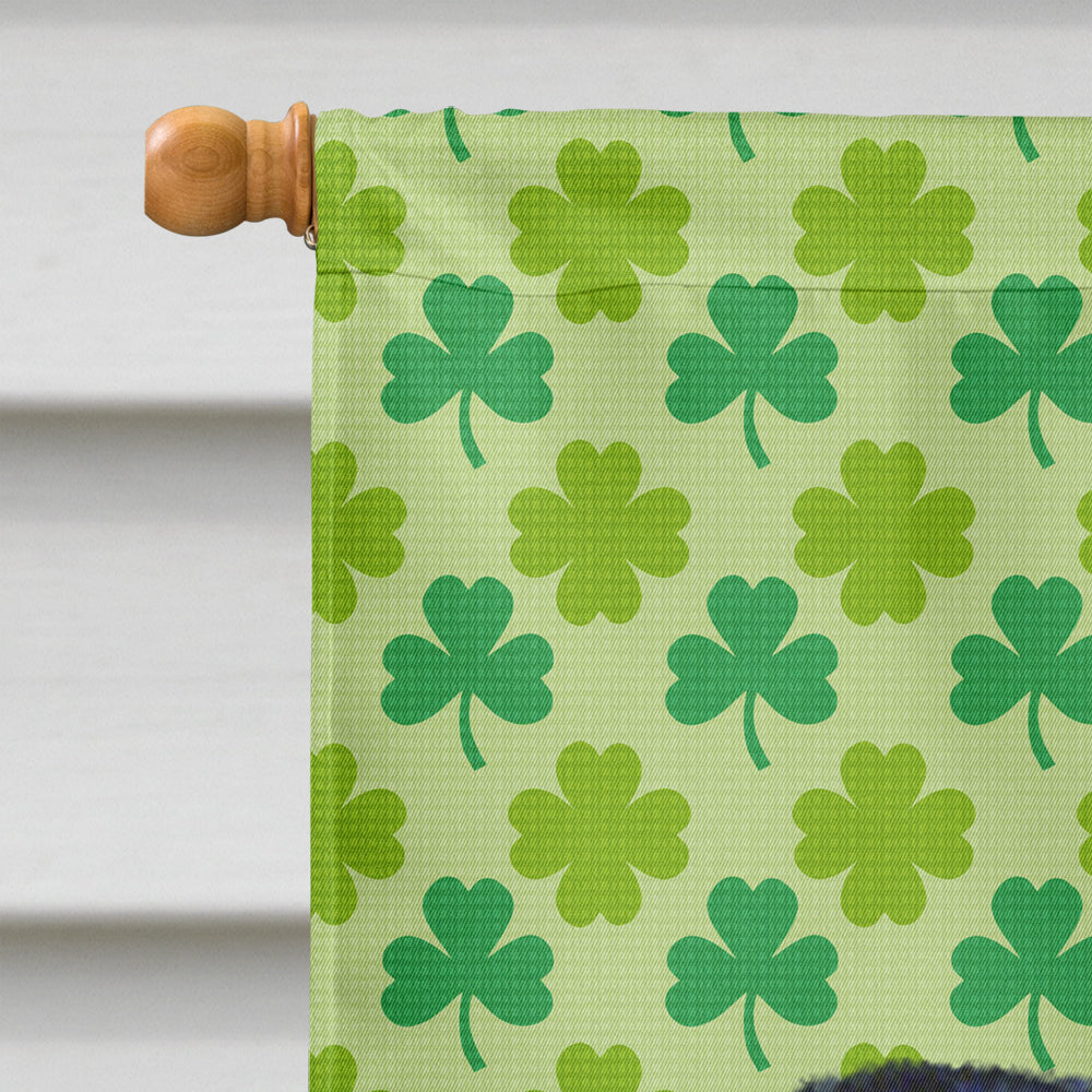 Brussels Griffon St. Patrick's Day Shamrock Portrait House Flag 28x40 Porch Sleeve Pole Decorative Outside Yard Banner Artwork Wall Hanging, Polyester