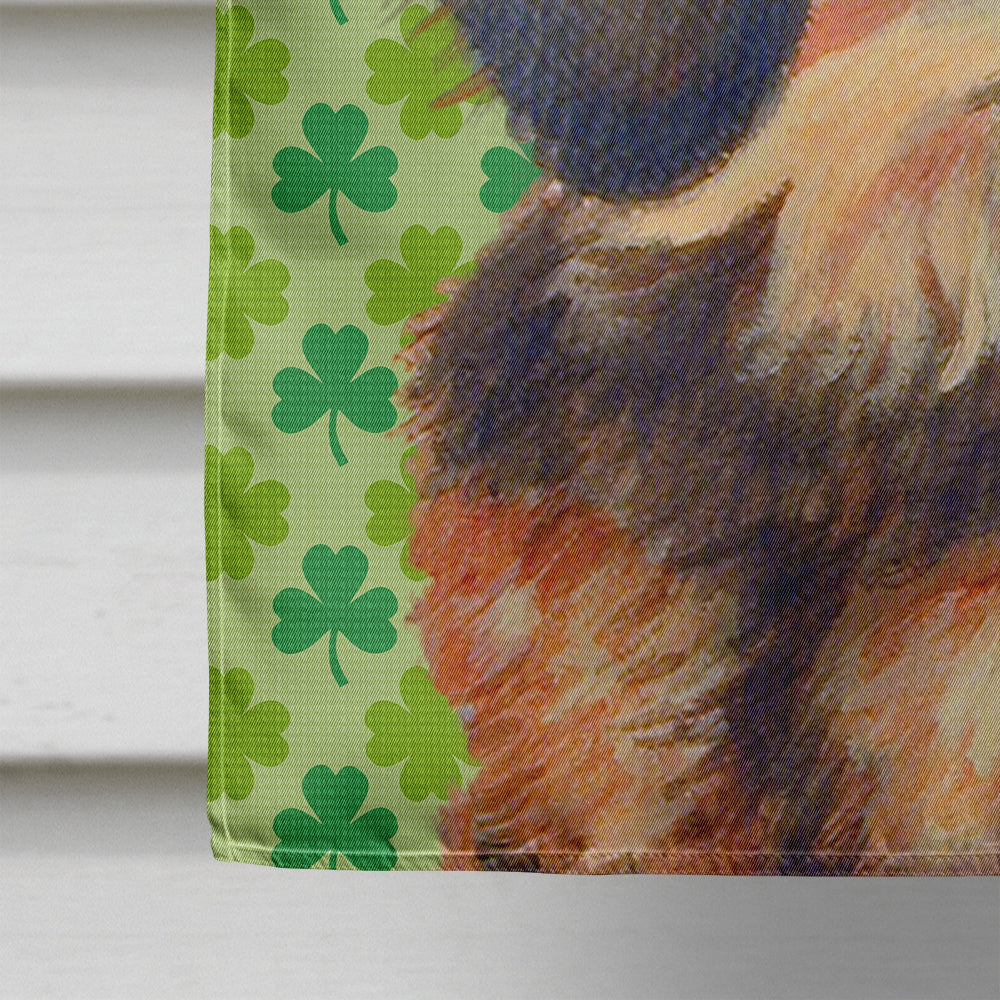 Dachshund St. Patrick's Day Shamrock Portrait House Flag 28x40 Porch Sleeve Pole Decorative Outside Yard Banner Artwork Wall Hanging, Polyester