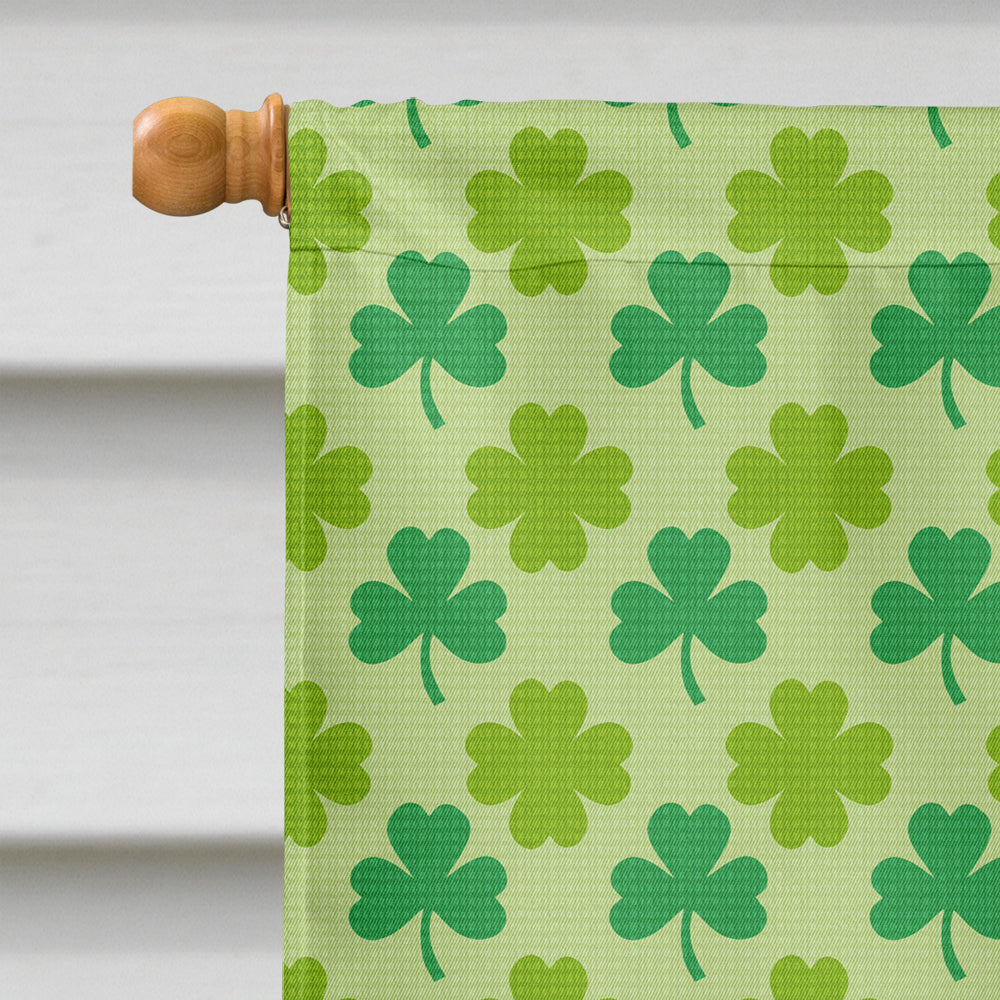 Chinese Crested St. Patrick's Day Shamrock Portrait House Flag 28x40 Porch Sleeve Pole Decorative Outside Yard Banner Artwork Wall Hanging, Polyester