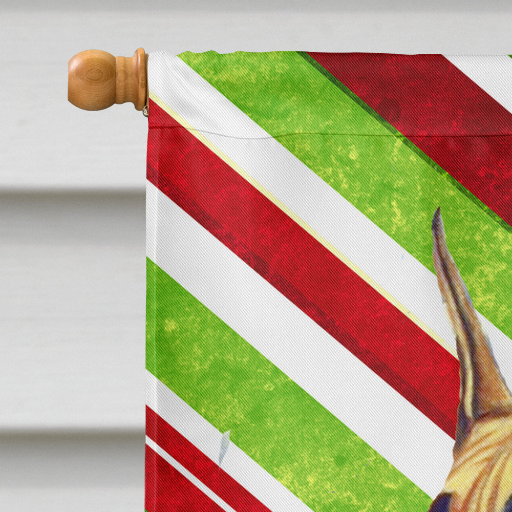 Great Dane Candy Cane Holiday Christmas House Flag 28x40 Porch Sleeve Pole Decorative Outside Yard Banner Artwork Wall Hanging, Polyester