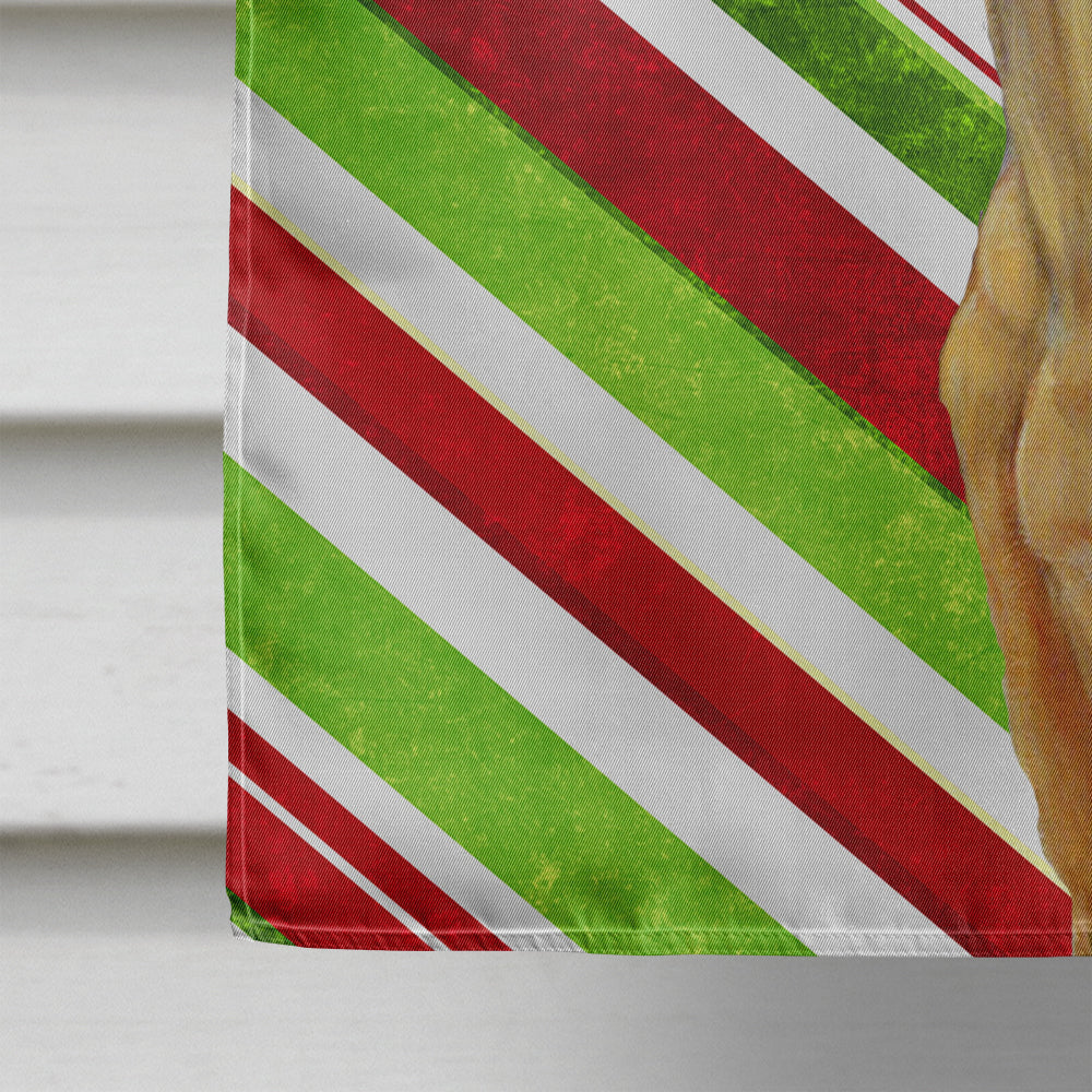 Great Dane Candy Cane Holiday Christmas House Flag 28x40 Porch Sleeve Pole Decorative Outside Yard Banner Artwork Wall Hanging, Polyester