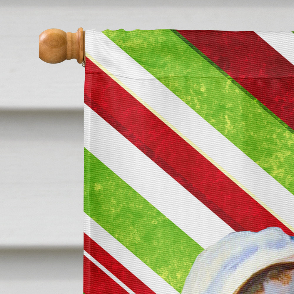 Great Dane Candy Cane Holiday Christmas House Flag 28x40 Porch Sleeve Pole Decorative Outside Yard Banner Artwork Wall Hanging, Polyester