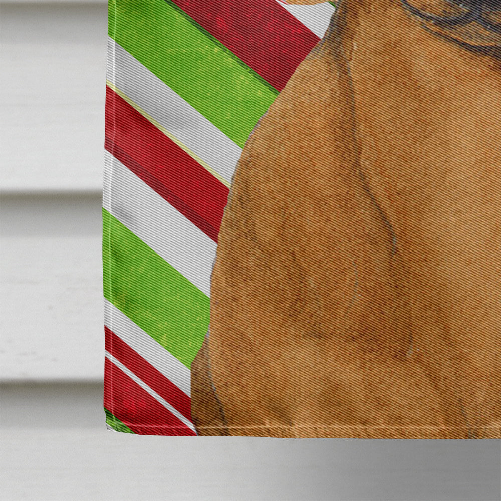 Dachshund Candy Cane Holiday Christmas House Flag 28x40 Porch Sleeve Pole Decorative Outside Yard Banner Artwork Wall Hanging, Polyester